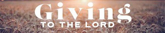 Giving to The&nbsp;Lord